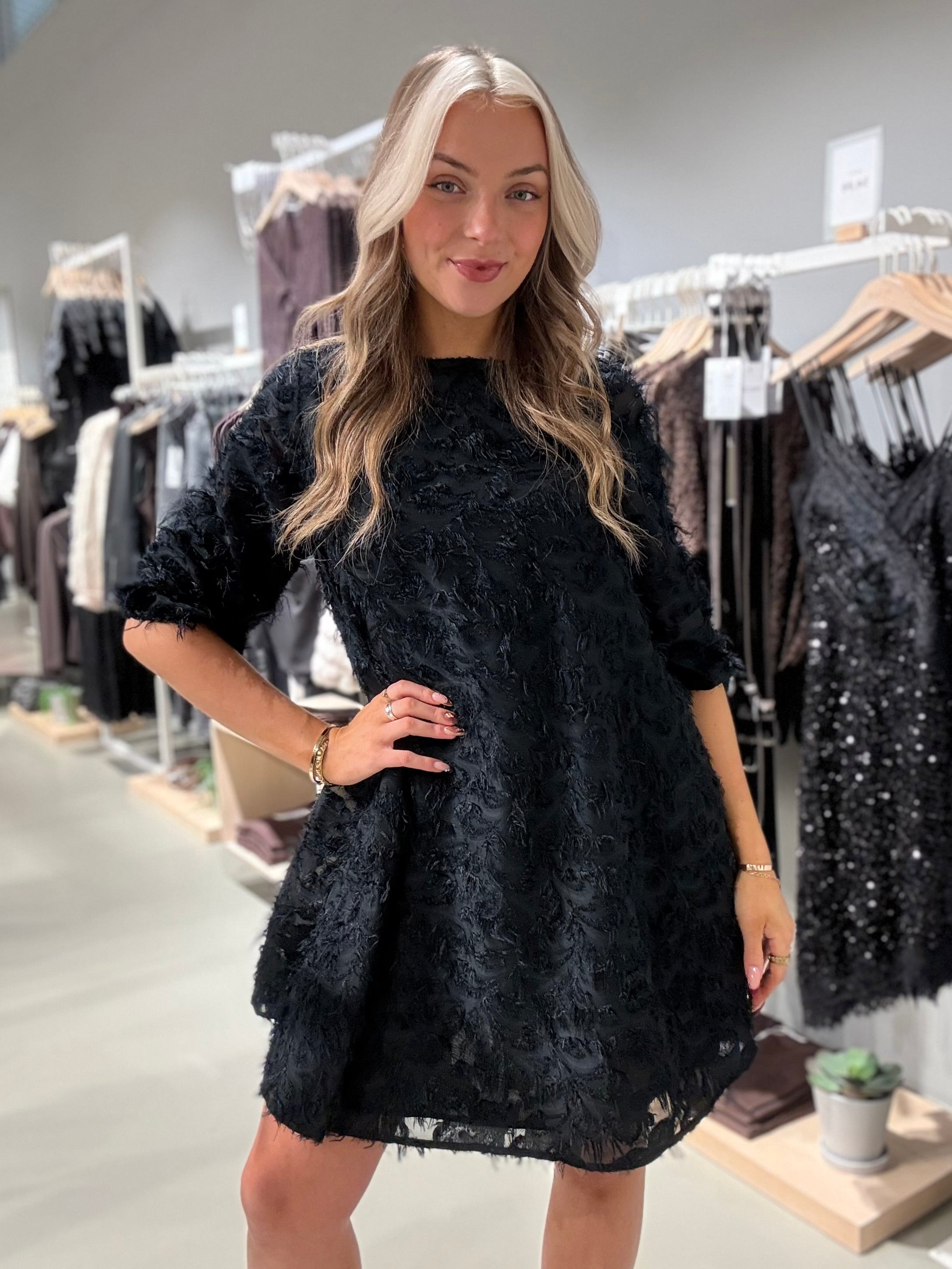 VILACILA Short Dress - Black Beauty